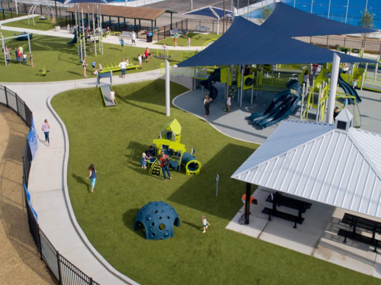 Mary’s Magical Place featuring Playground Grass® Ultra installed by Foreverlawn Tennessee